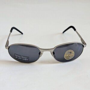 NWT Vintage 90's Mid Rectangle Metal Sport Sunglasses (S.Silver)